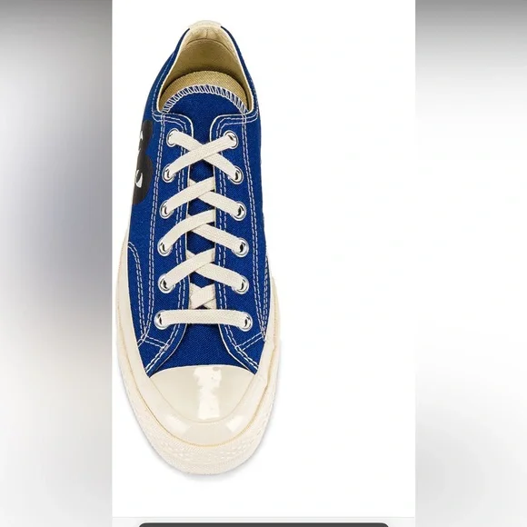 Converse Blue Sneakers with Black Heart Motif ccomme des garson Play - Picture 3 of 10